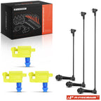 3x Yellow Ignition Coils & Spark Plug Wires for Lexus GS300 (1998â2005)
