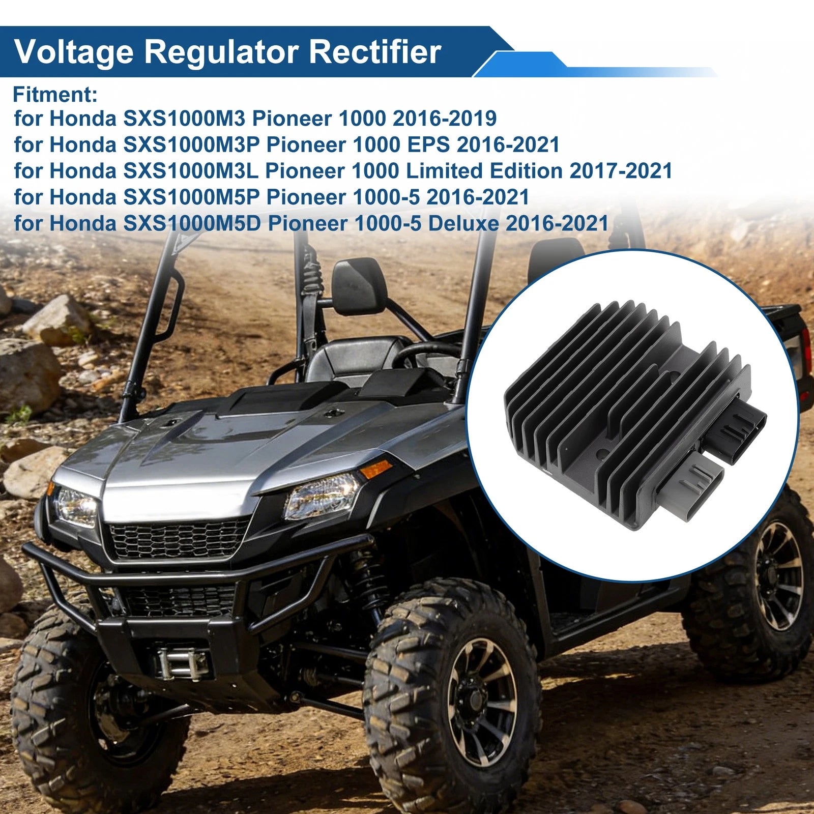 Voltage Regulator Rectifier 31600HL4A01 for Honda SXS1000M3 Pioneer 1000 (2016–2019)