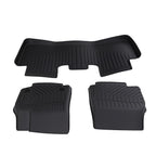 Set of 2 All-Weather Floor Mat Liners for Tesla Model Y (2020–2024) TPE Black Anti-Slip