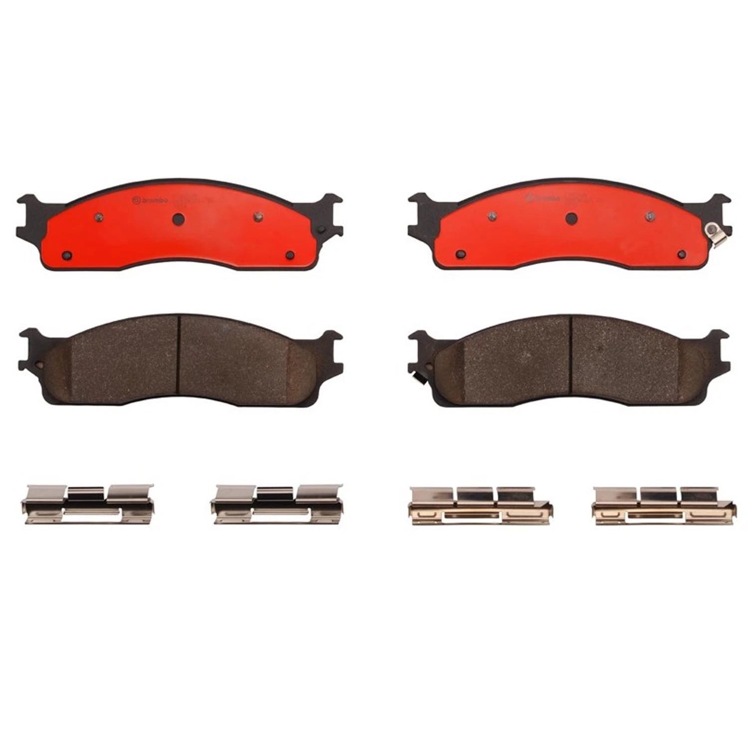 Set of 4 Brembo NAO Ceramic Disc Brake Pads for Dodge Ram 1500 2500 3500 (2002–2023)