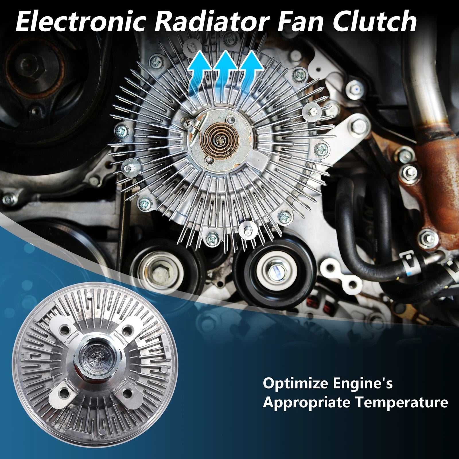Engine Cooling Fan Clutch for Chevrolet Silverado 1500 V8 6.0L (2011–2013) No. 84568307