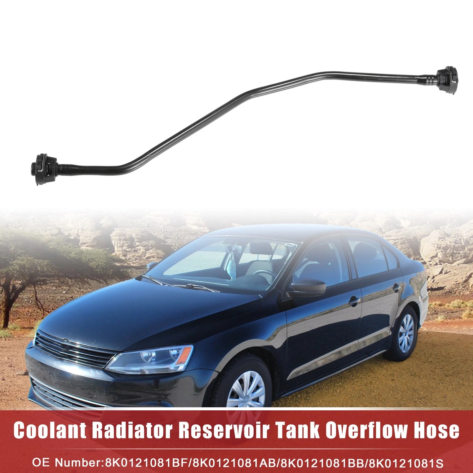 Coolant Radiator Reservoir Tank Hose for Audi A4 B8 (2007–2015) No. 8K0121081BF
