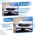 Front Upper Bumper Grille for Kia Forte (2014–2016) Black Chrome