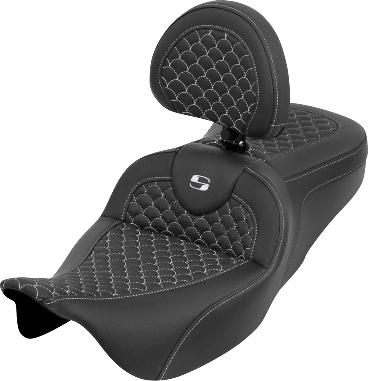 SADDLEMEN Roadsofa Seat for Touring Motorcycles (with Backrest)