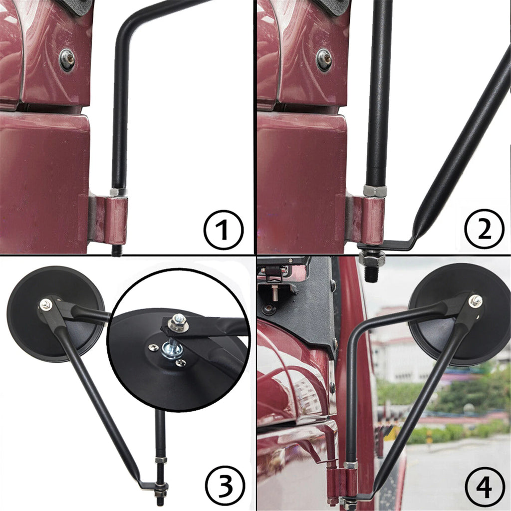 Round Door Hinge for Jeep Wrangler (2007–2017)