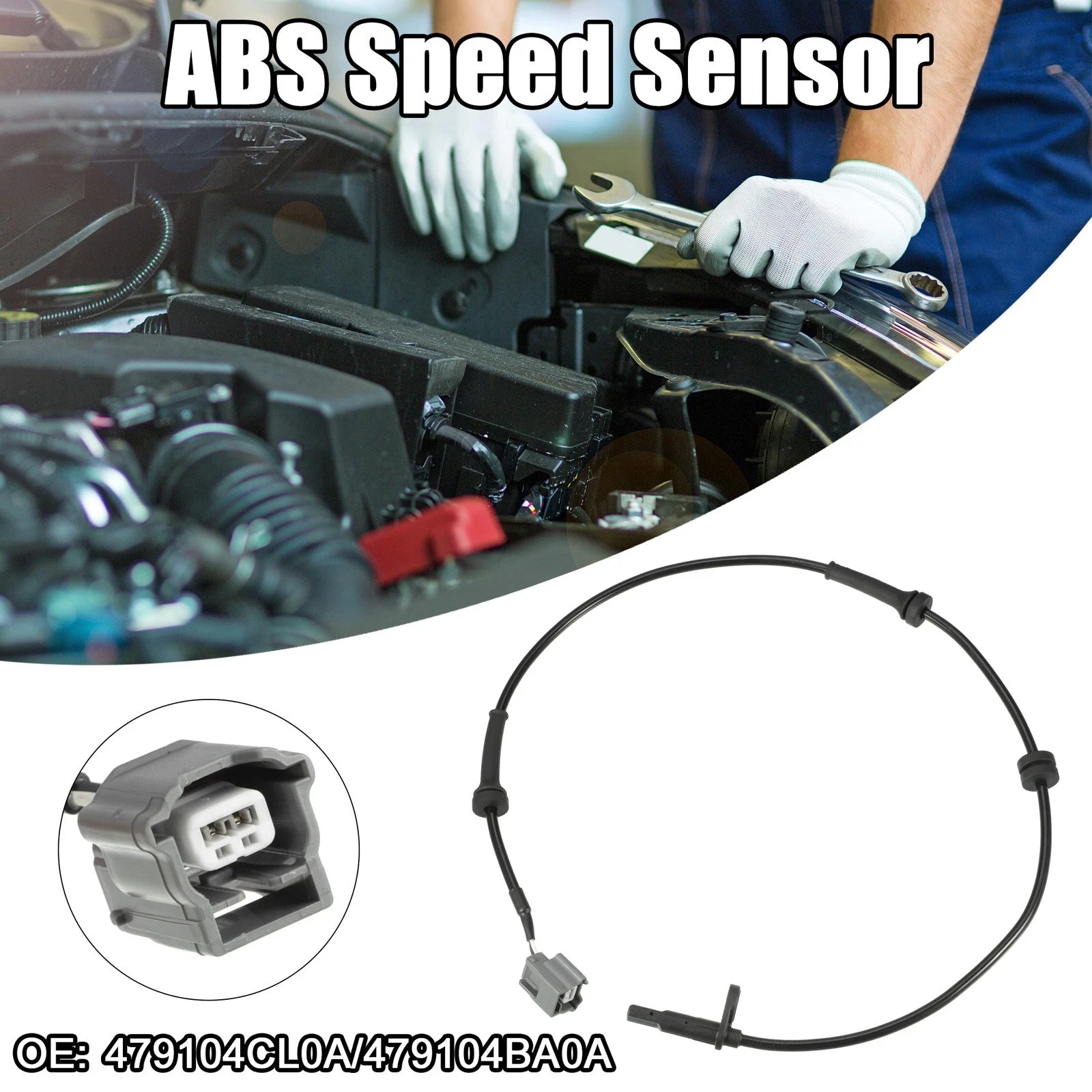 1pc ABS Wheel Speed Sensor for Nissan Rogue (2014–2020) No. 479104CL0A/479104BA0A
