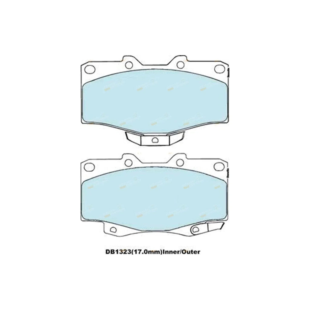 Front Slotted Disc Brake Rotors + Pads for Hilux Surf KZN185 (1995–2002)