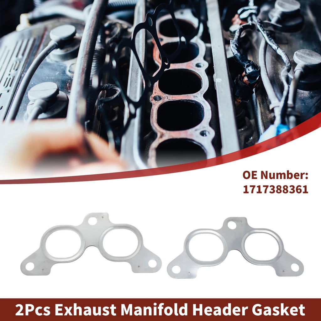 2X Exhaust Manifold Header Gasket for Toyota Celica (1985–1989) No.1717388361