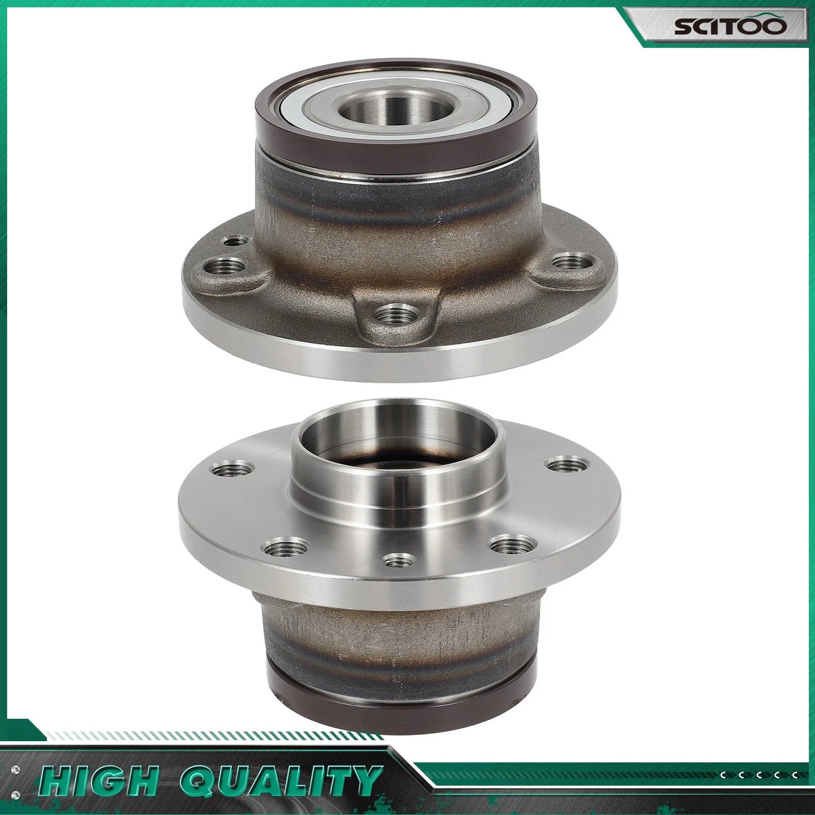 2 Pcs Rear Wheel Bearing Hub Assembly for Ram ProMaster City (2015–2022) 5-Bolt W/ABS