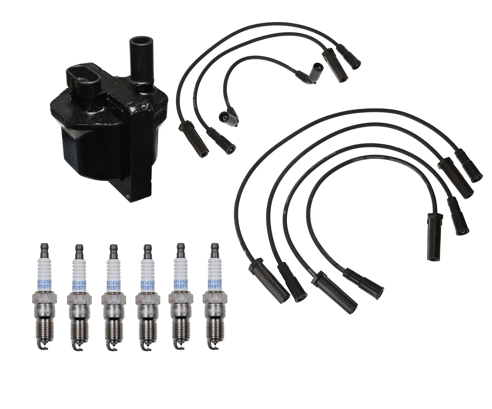 Denso Ignition Coil & Wire Set for Chevy GMC V6 (Platinum TT)
