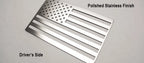 Stainless Steel American Flag Emblems Decal Stickers Set for Cars Trucks (2000–2020)