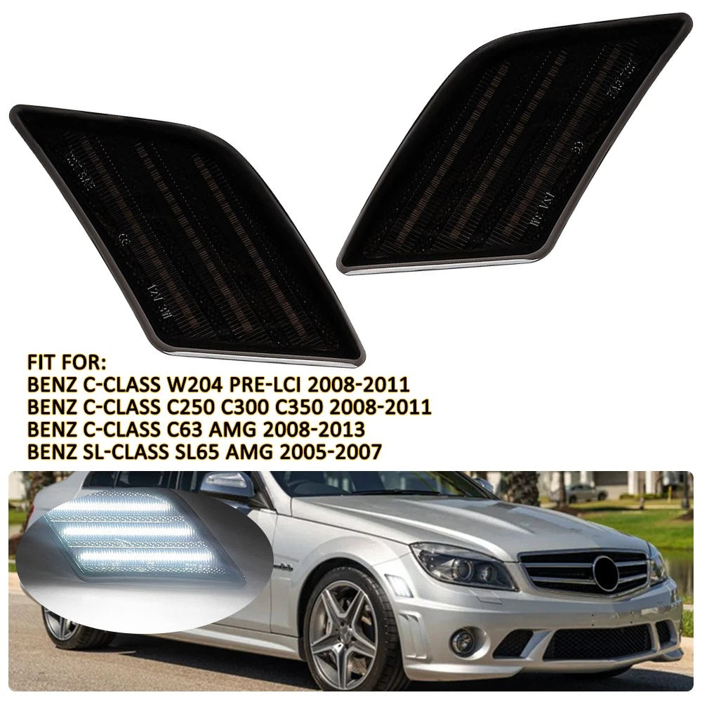 LED Side Marker Lights for Mercedes-Benz C300 C350 (2008–2011)