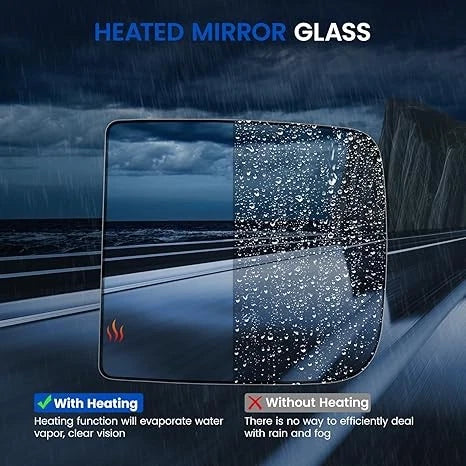 LH Heated Towing Mirror Glass for Ram 1500 2500 3500 (2011-2022)