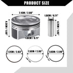 Set of 1 Engine Piston and Pin Snap Ring for Chevrolet Cruze (2011–2019)