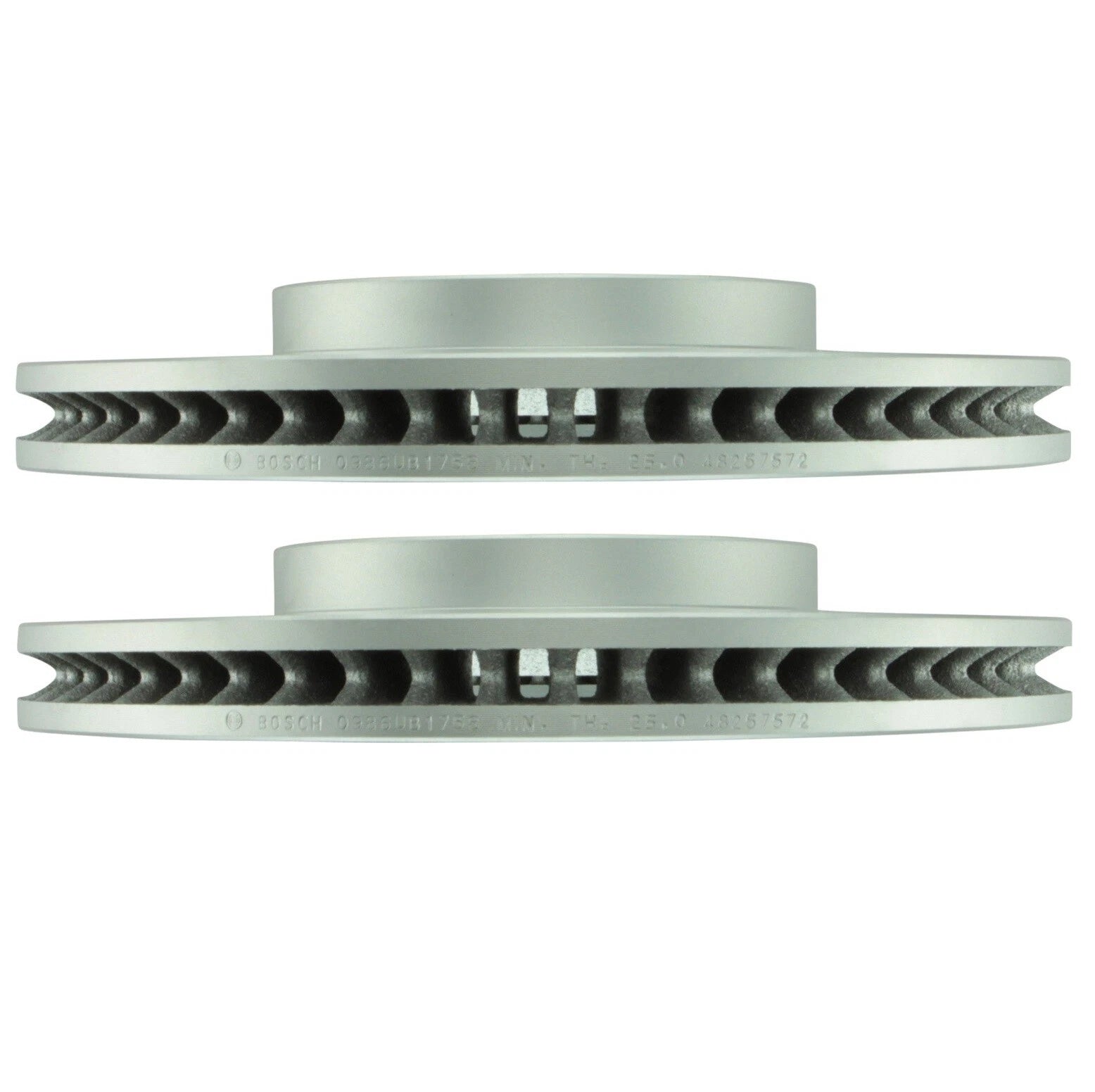 Set of 2 Bosch QuietCast Disc Brake Rotors for ES300h Avalon Camry (2013–2018)