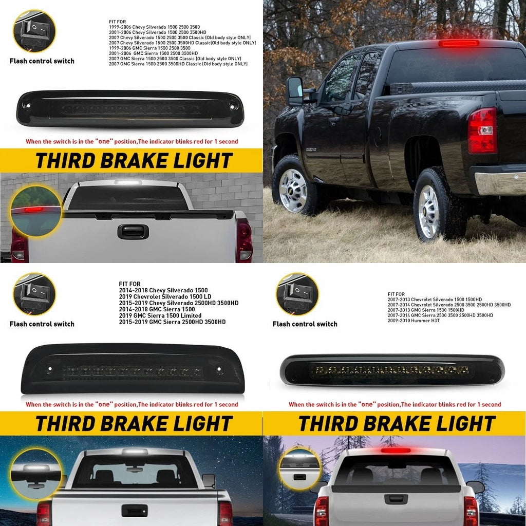 LED Third Brake Light for Chevy Silverado (1999–2006) - Smoke Tail Lamp