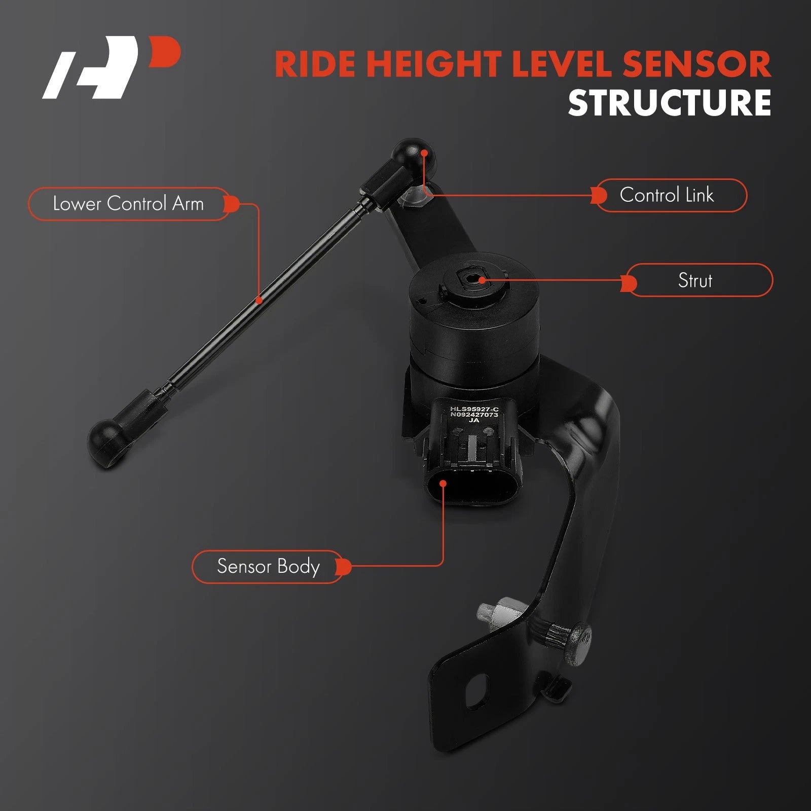 Front Suspension Ride Height Level Sensor for Jeep JL Wrangler (2018)