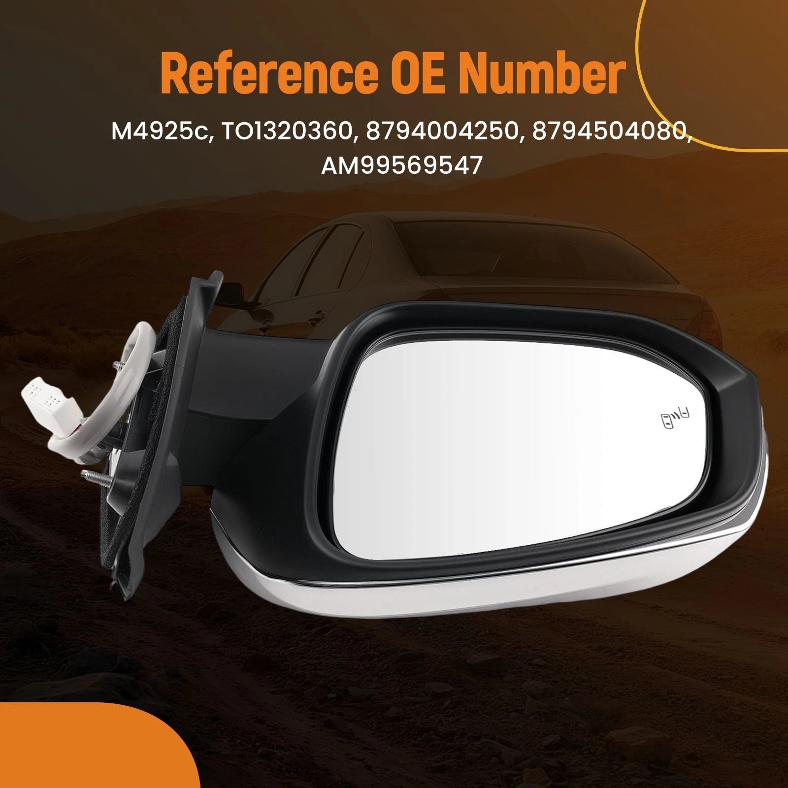 Heated Rear View Mirror for Toyota Tacoma (2016–2023) Chrome 8794004250