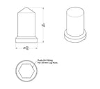 Chrome Lug Nut Covers Push-On 33mm for Toyota Tacoma (2012–2023)
