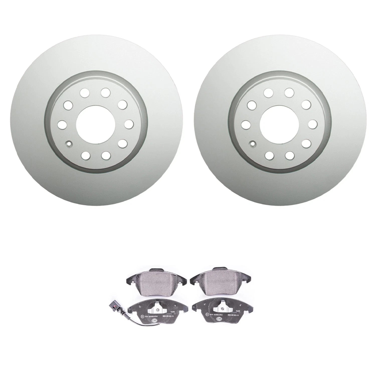 Hella Pagid Front 312mm Rotors & Disc Brake Pad Kit for A3 TT CC EOS GTI (2006–2019)