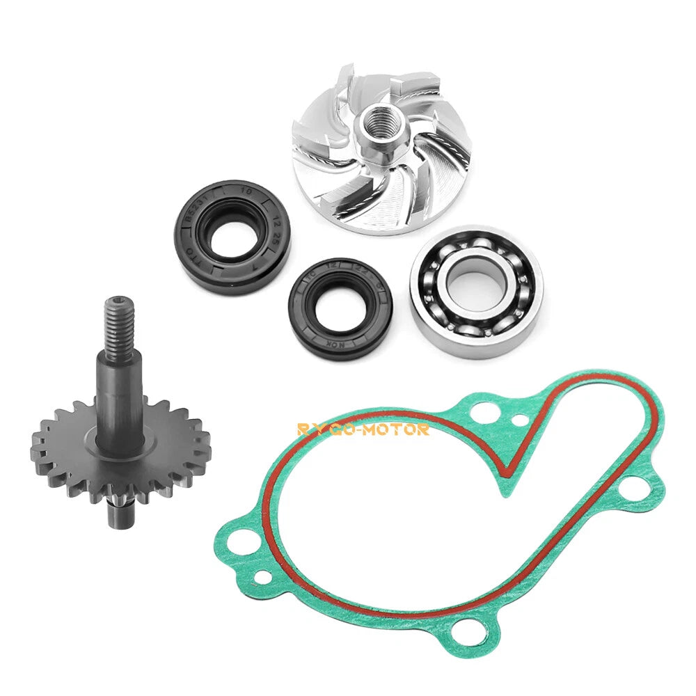 Water Pump Rebuild Kit for Yamaha YZ125 (1998–2004) - Impeller, Shaft, Gear, Bearing, Seal