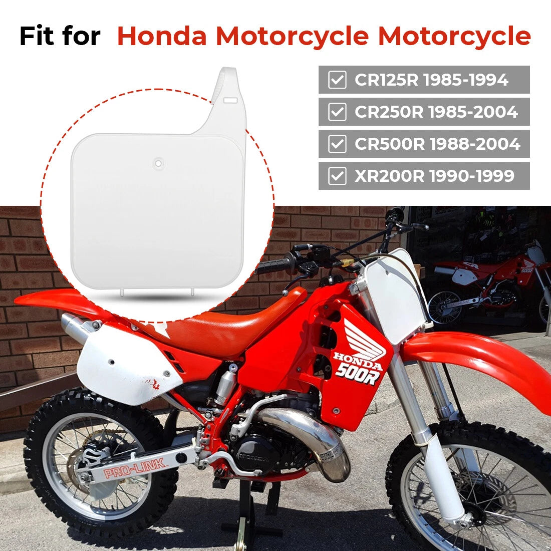 Front Number Plate for Honda CR125 CR250 CR500 (1988–1989)