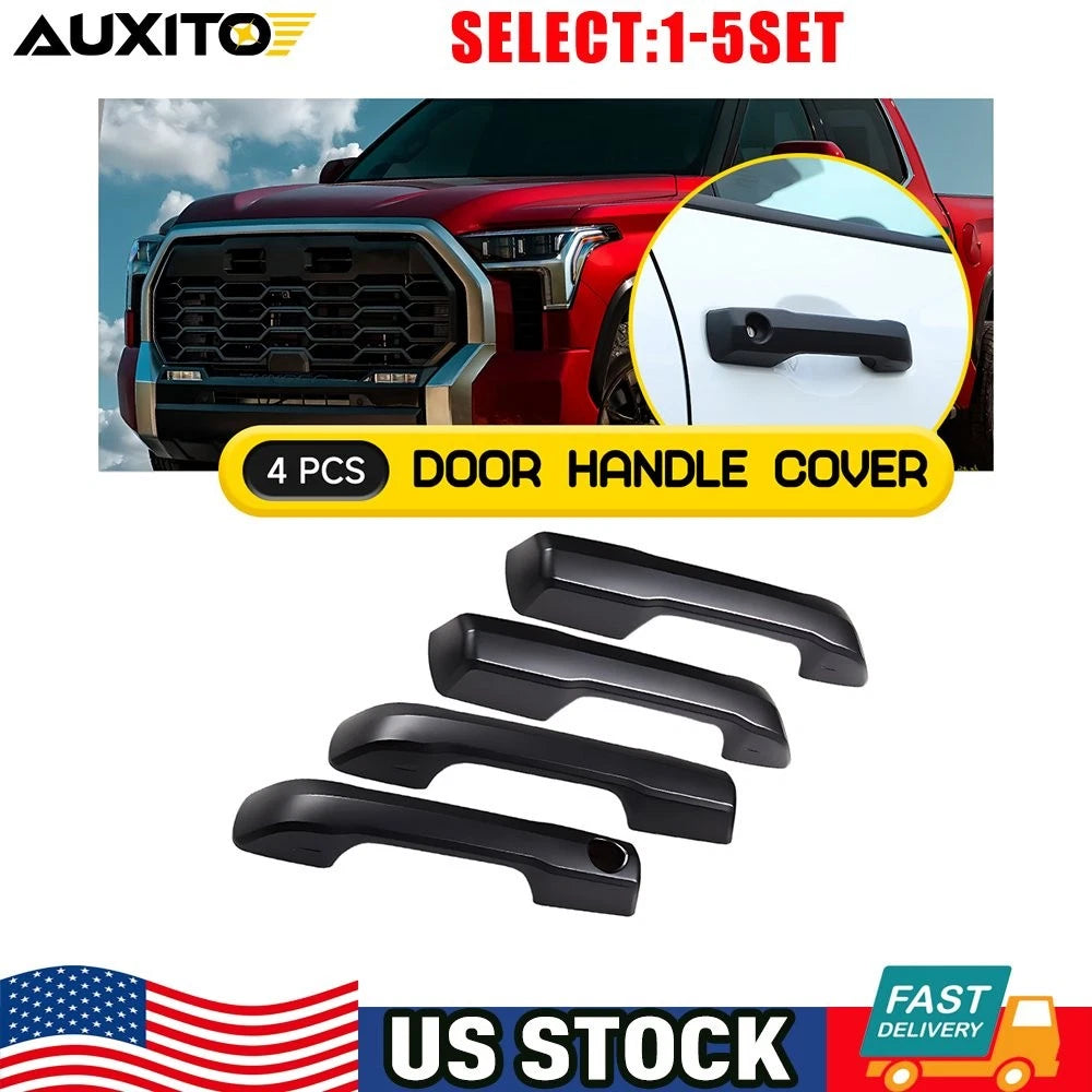 Matte Black Door Handle Cover Trim for Toyota Tundra (2022–2024) 4-20X
