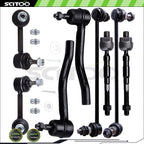 Set of 2 Front Tie Rod Ends & Sway Bar End Links for Toyota Corolla (2003–2008)
