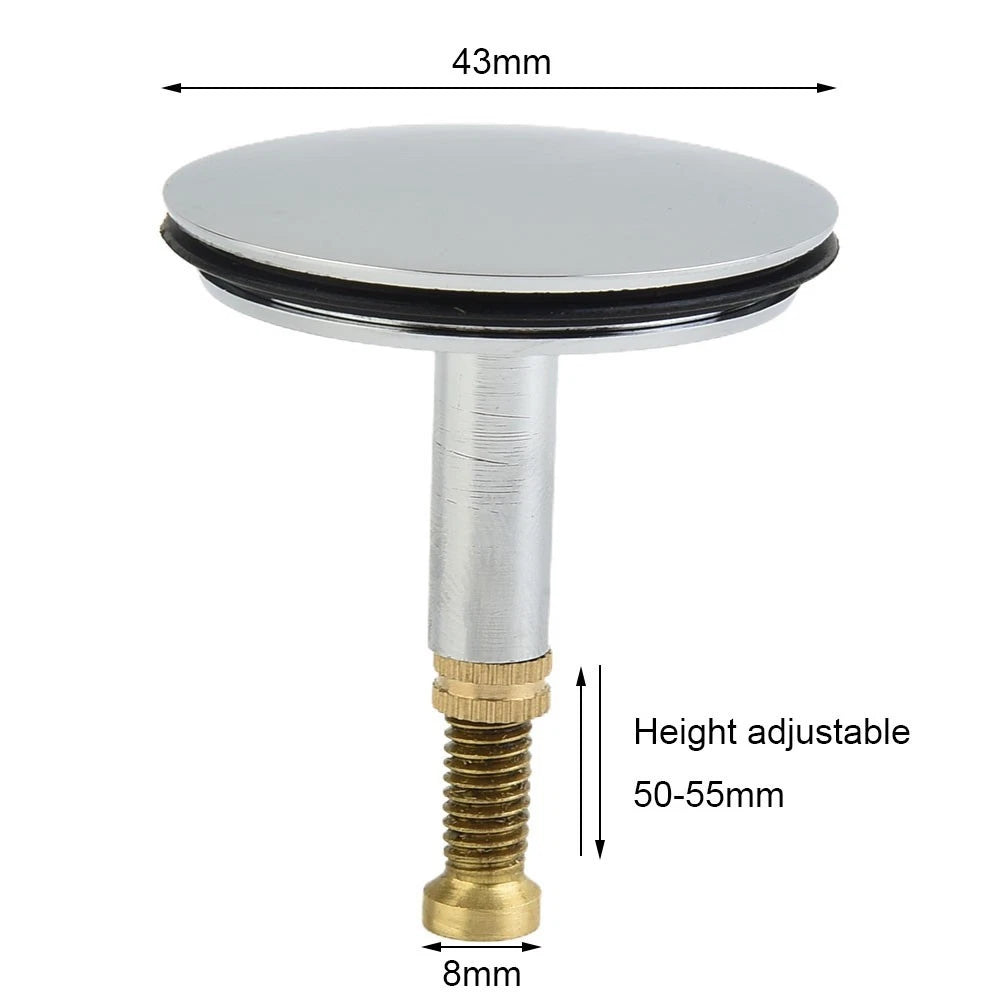 43mm Chrome Plated Bathtub Drain Stopper for Bathroom Sink Waste