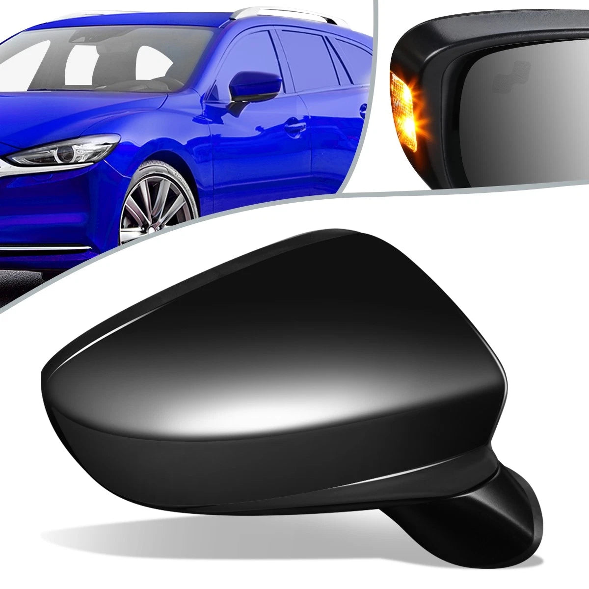 Power Heated Signal BSD Passenger Side Mirror for Mazda 6 (2014–2016) MA1321188