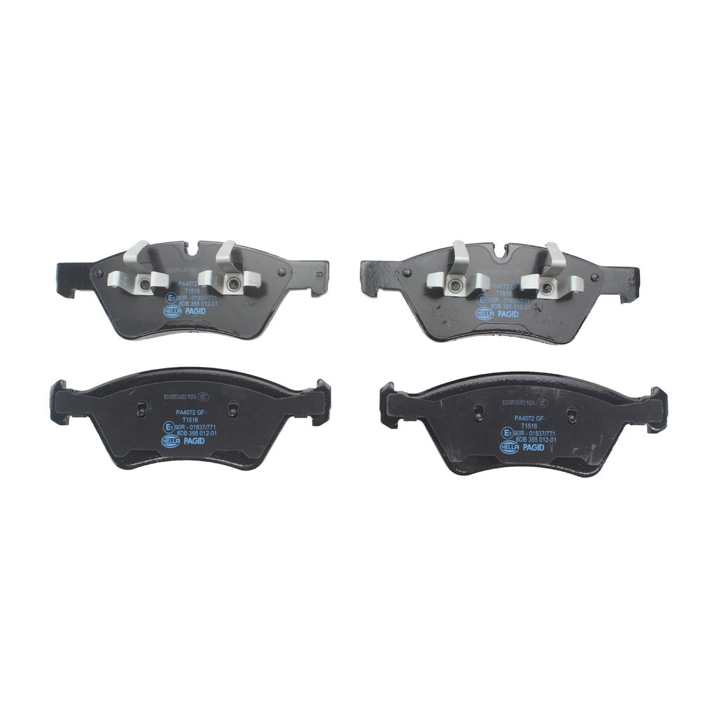Set of 4 Hella Front Low-Metallic Brake Pads for MB W211 S211 W463 W164 W251