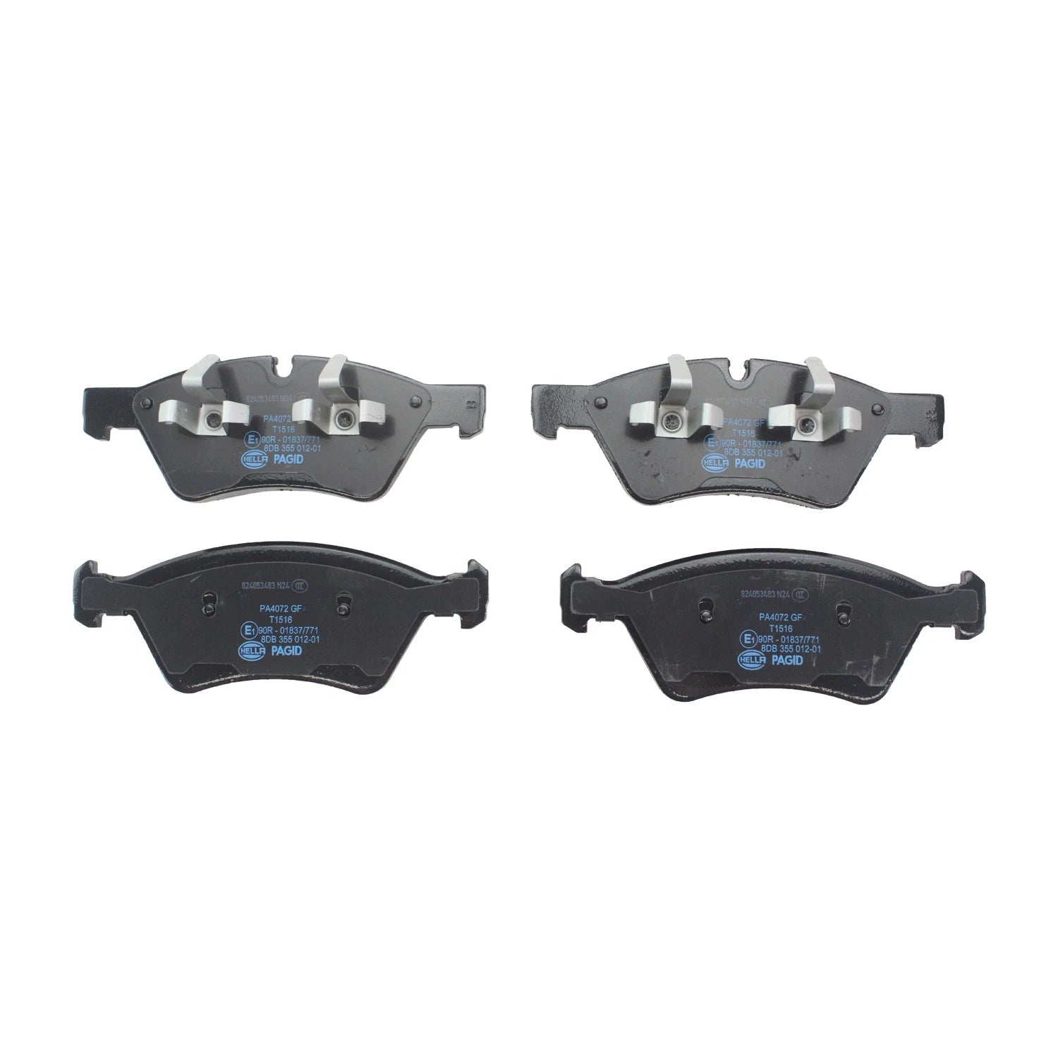 Set of 4 Hella Front Low-Metallic Brake Pads for MB W211 S211 W463 W164 W251