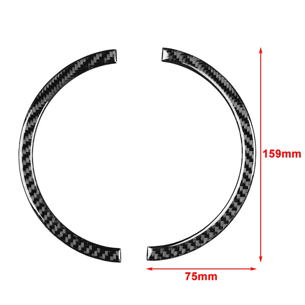 Carbon Fiber Interior Door Handle Ring Trim Cover for Fiat 500 (2012–2015)