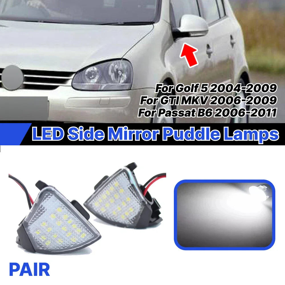 White LED Side Mirror Puddle Lamp for Golf 5/Jetta MK3/Passat B6 CC/Rabbit
