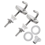 2X Stainless Steel Toilet Seat Hinges - Quick Installation, No Noise