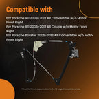 Front Right Window Regulator for Porsche Cayman (2006–2012) 98754207601