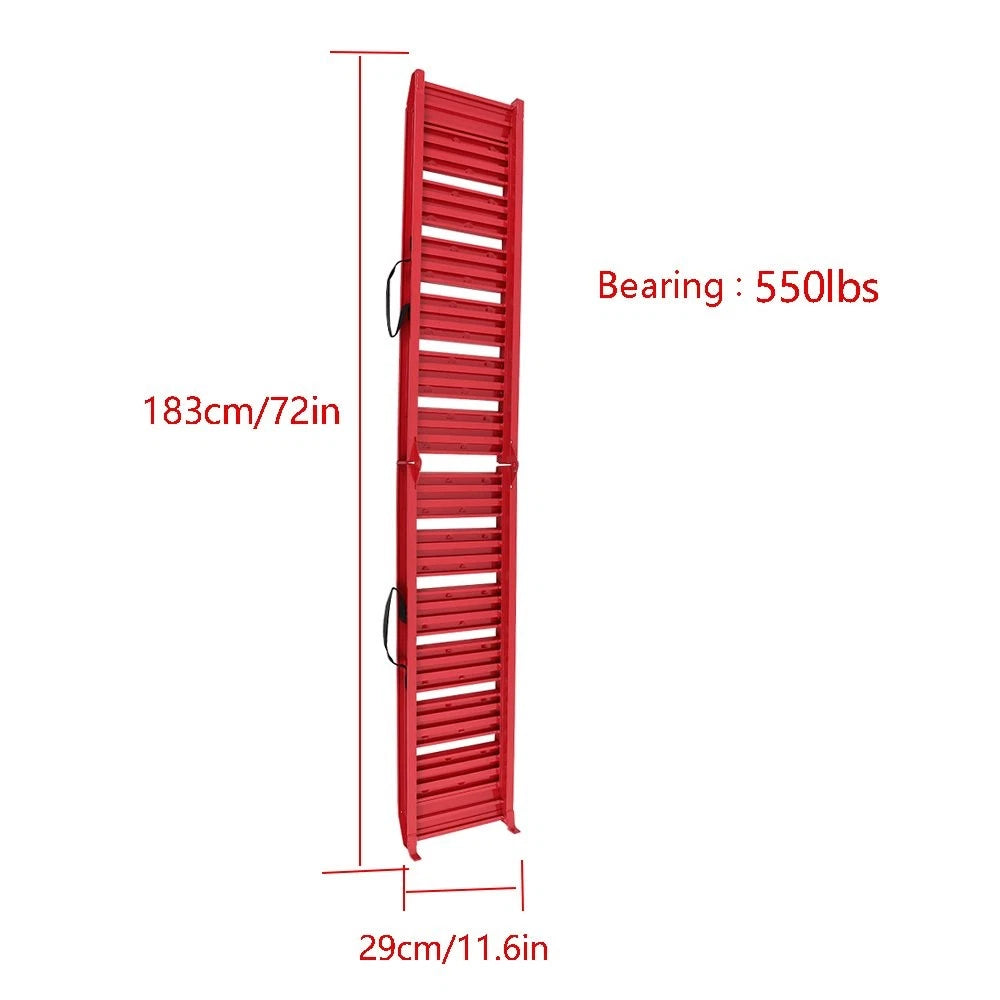Loading Ramp for ATV Motorcycle Truck (72" x 11.6", 550 lbs)