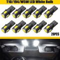 20Pcs T10 LED License Plate Light Bulbs 168 194 for AUXITO