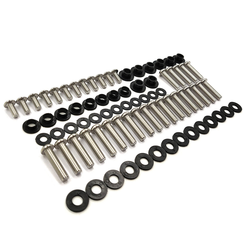 Chrome Fairing Bolt Kit for Yamaha YZF R1 (2002–2003)