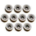 10PCS U624ZZ Sliding Rollers Bearing for Groove Round Bottom Track (13mm)