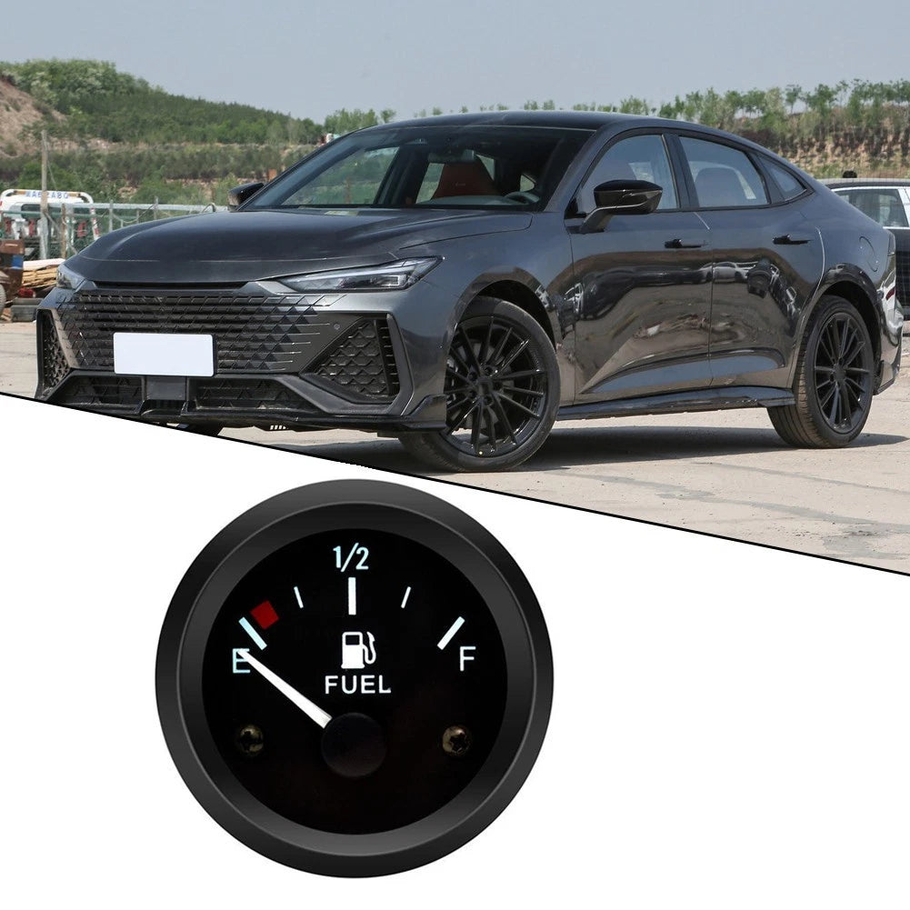 Fuel Gauge for Various Tanks (Marine Grade, Sleek Black Finish)