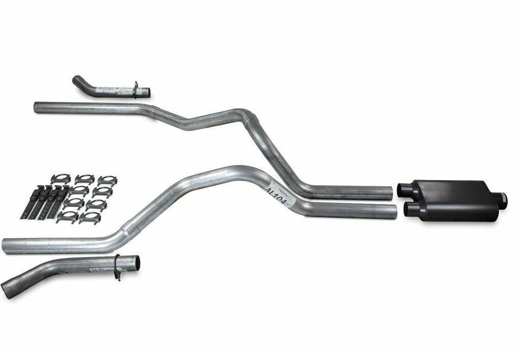 2.5" Dual Exhaust Kit for Ford F150 (2021–2025) - 2 Chamber Muffler, Corner Exit