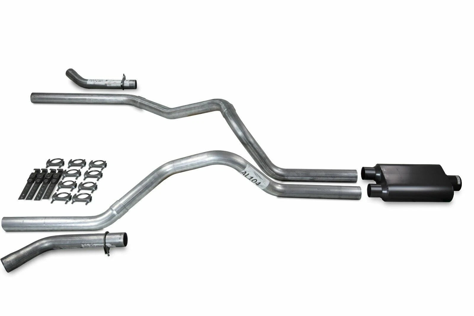 2.5" Dual Exhaust Kit for Ford F150 (2021–2025) - 2 Chamber Muffler, Corner Exit