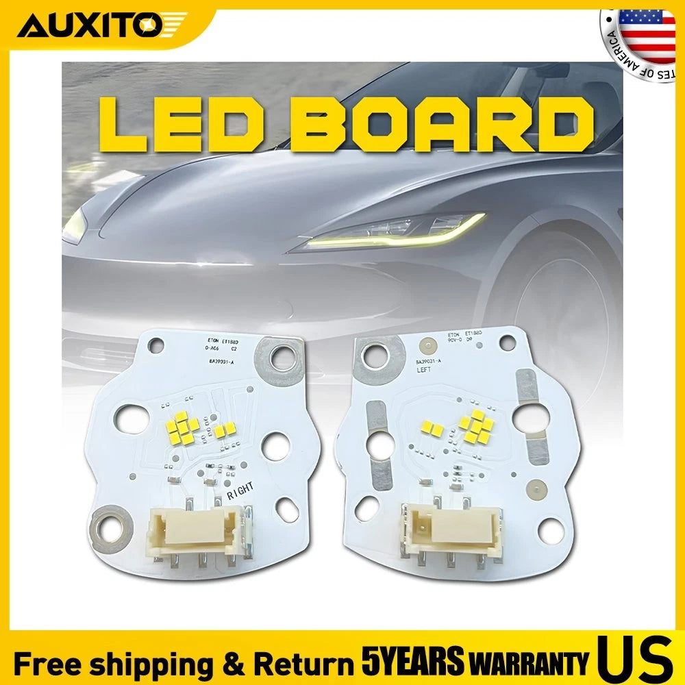 Set of 2 Yellow Angel Eye DRL LED Boards for Tesla Model 3 (2024–2025)