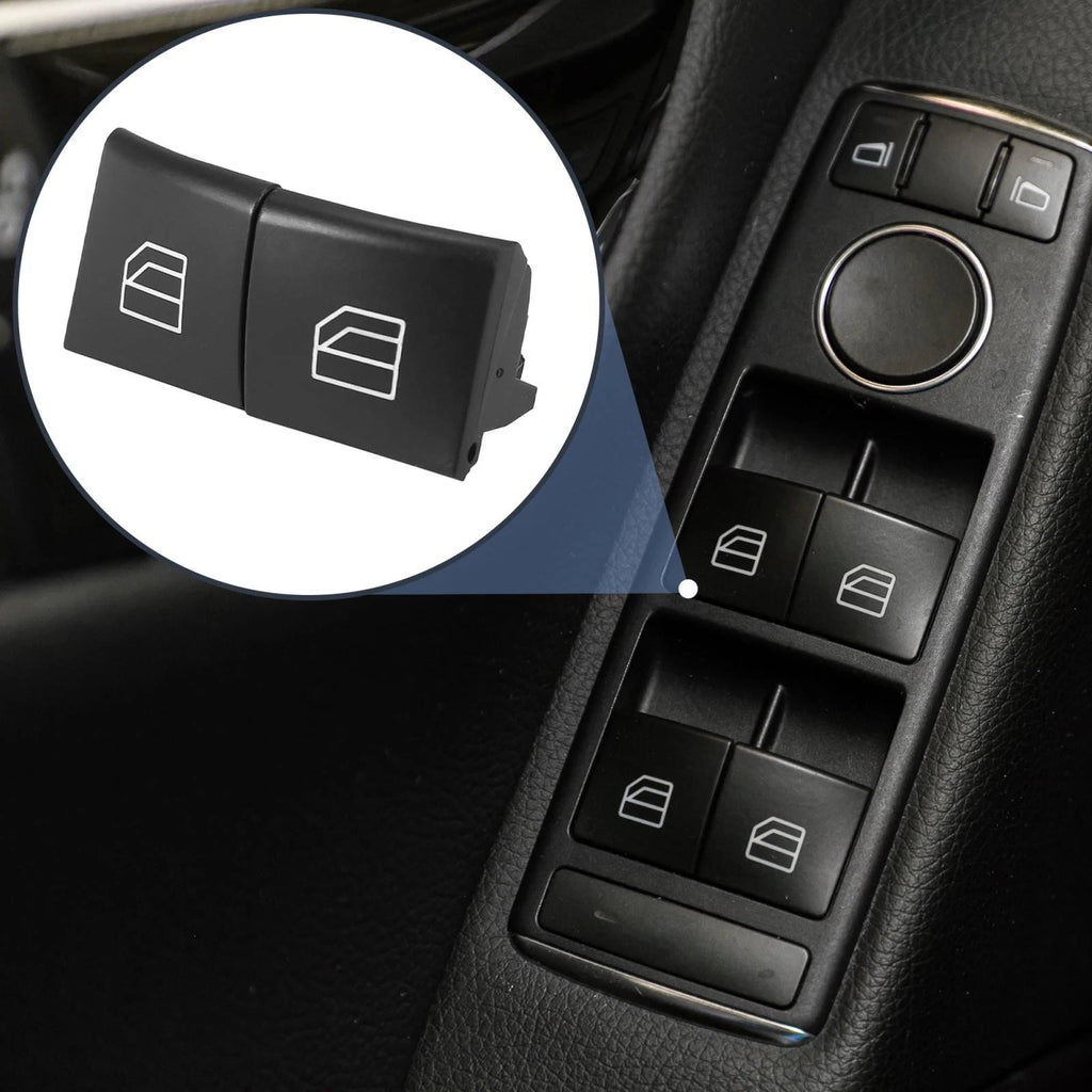 Set of 4 Driver Window Switch Button Covers for Mercedes Benz ML GL R Class (2006–2012)
