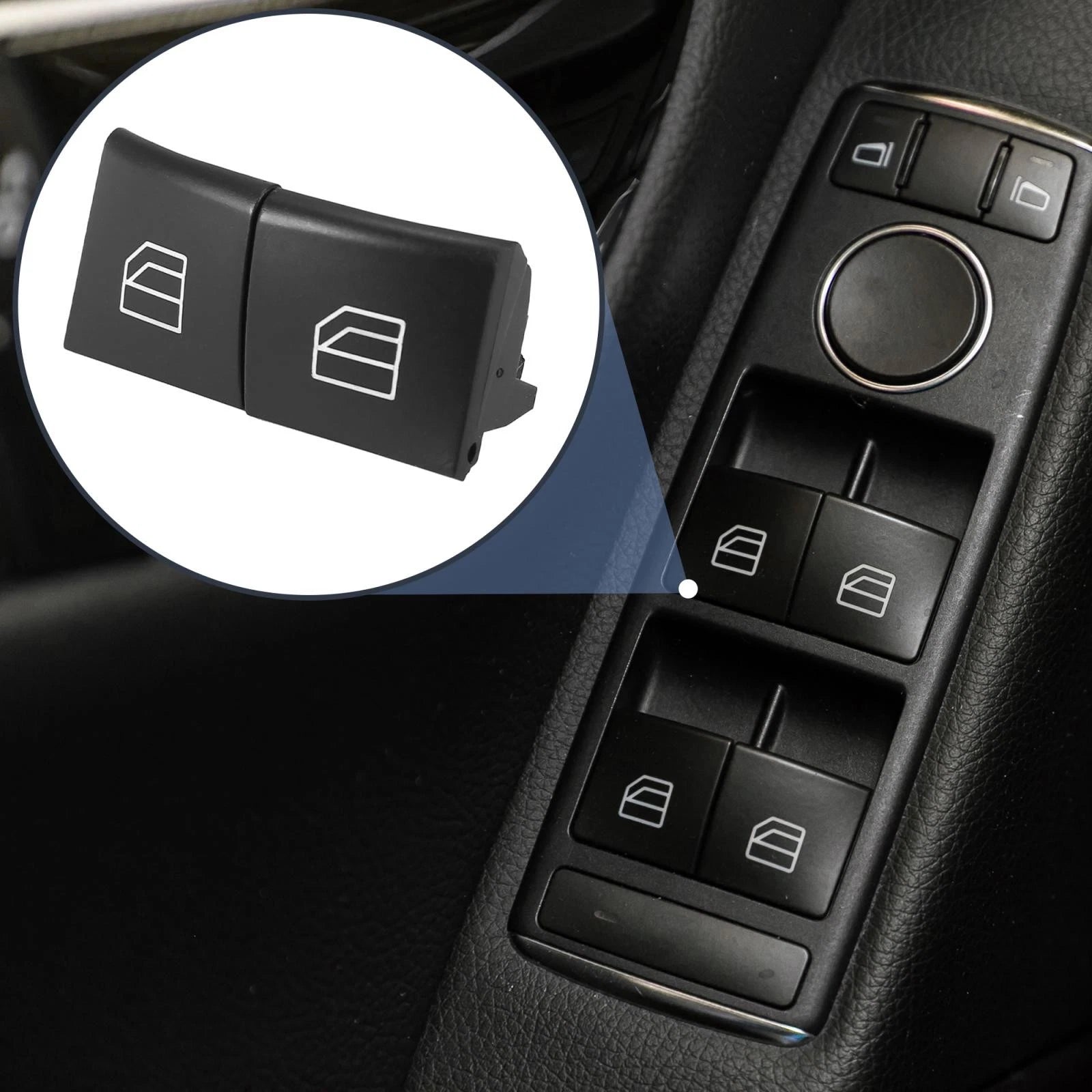 Set of 4 Driver Window Switch Button Covers for Mercedes Benz ML GL R Class (2006–2012)