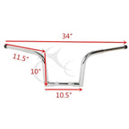 Chrome Ape Hanger Handlebar 1-1/4" for Harley Sportster (Fits 10" 12" 14" 16")