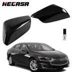 Pair Mirror Covers for Chevrolet Malibu (2016–2024) Gloss Black