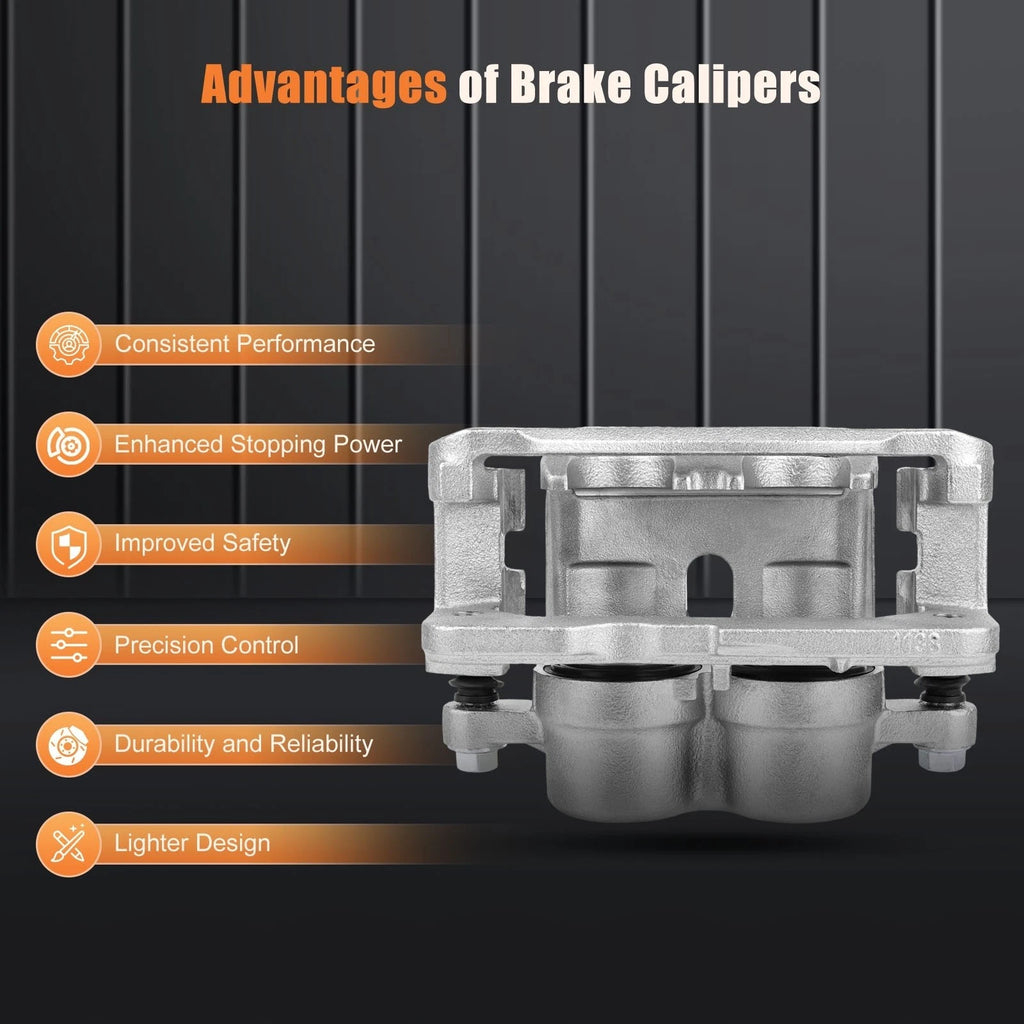 Brake Calipers w/ Bracket Assembly Pair for GMC Yukon XL 1500 (2000–2006)