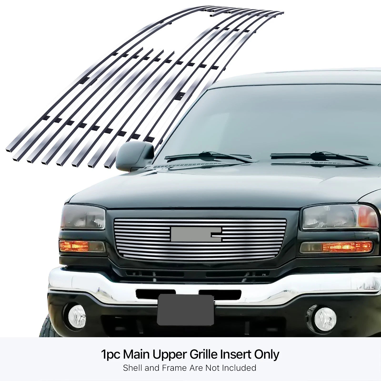 Stainless Steel Billet Grille Insert for GMC Sierra 1500/2500HD/3500 (2003–2006)